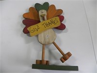 Wood Turkey Thanksgiving Decoration