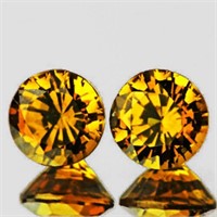 Natural Golden Yellow Mali Garnet Pair{Flawless-VV