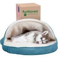 FUR HAVEN 95308035 ROUND SNUGGERY BURROW PET BED