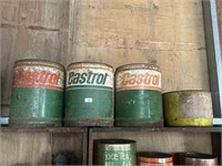 3 CASTROL OIL DRUMS