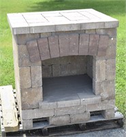 Stone Outdoor Woodbox 2'7" D  X 3'3" T  X 3'1"