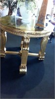 Round Gold Entry Table