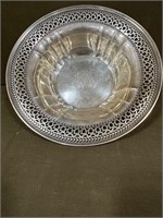 Sterling Silver Reticulated Bowl Monogram HWW