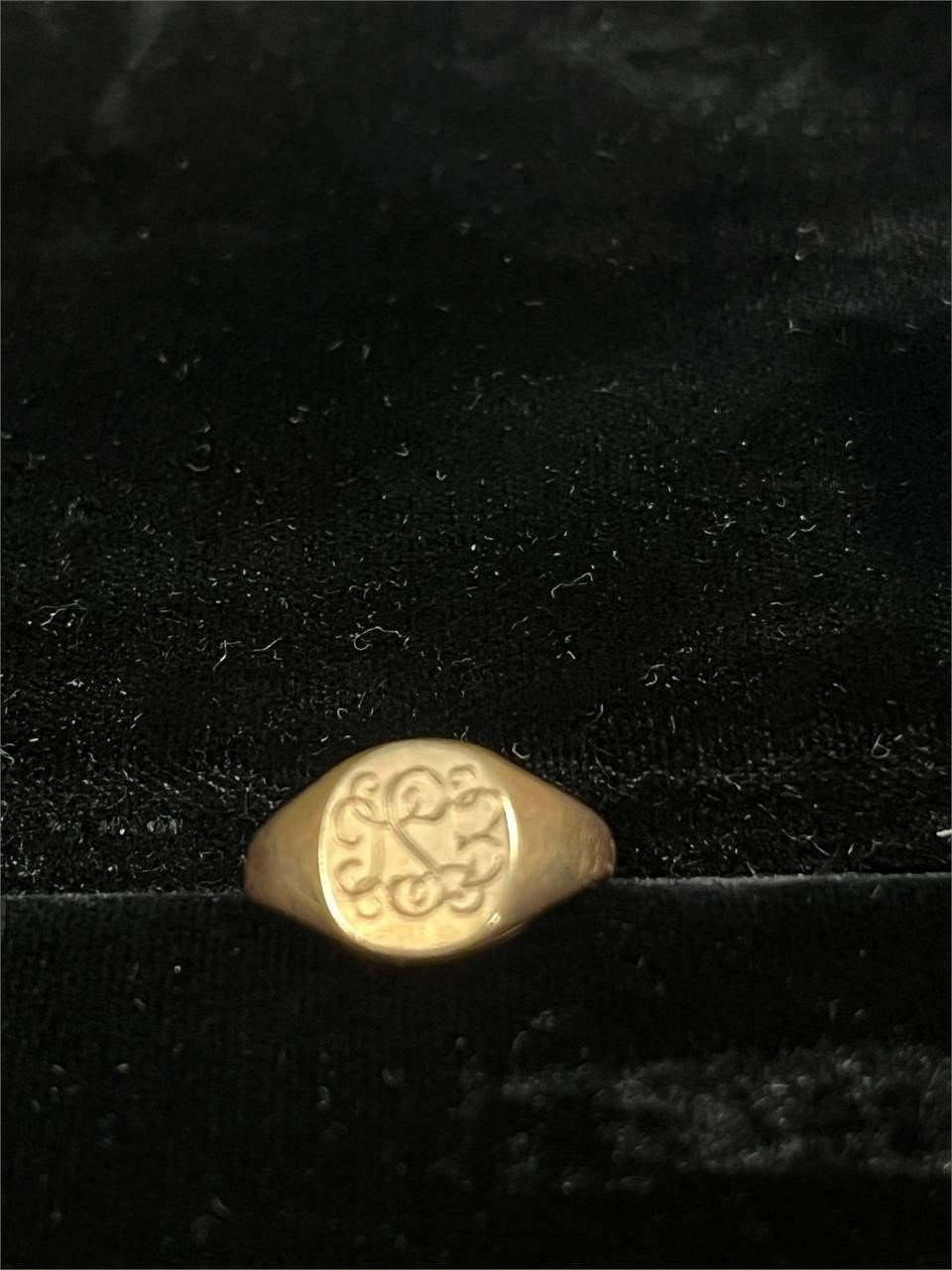 10K Yellow Gold Baby's Ring Monogrammed JSC