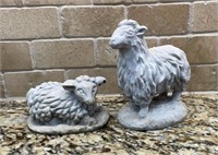 Pair of Chippy Farmhouse Style Decor Sheep