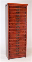 18 Drawer Specimen Cabinet - 55" Tall