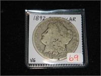 1892-CC Morgan $1 VG