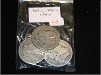 1889-0, 1890-0, 1891-0 Morgan $1