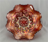 Holly ruffled bowl - red