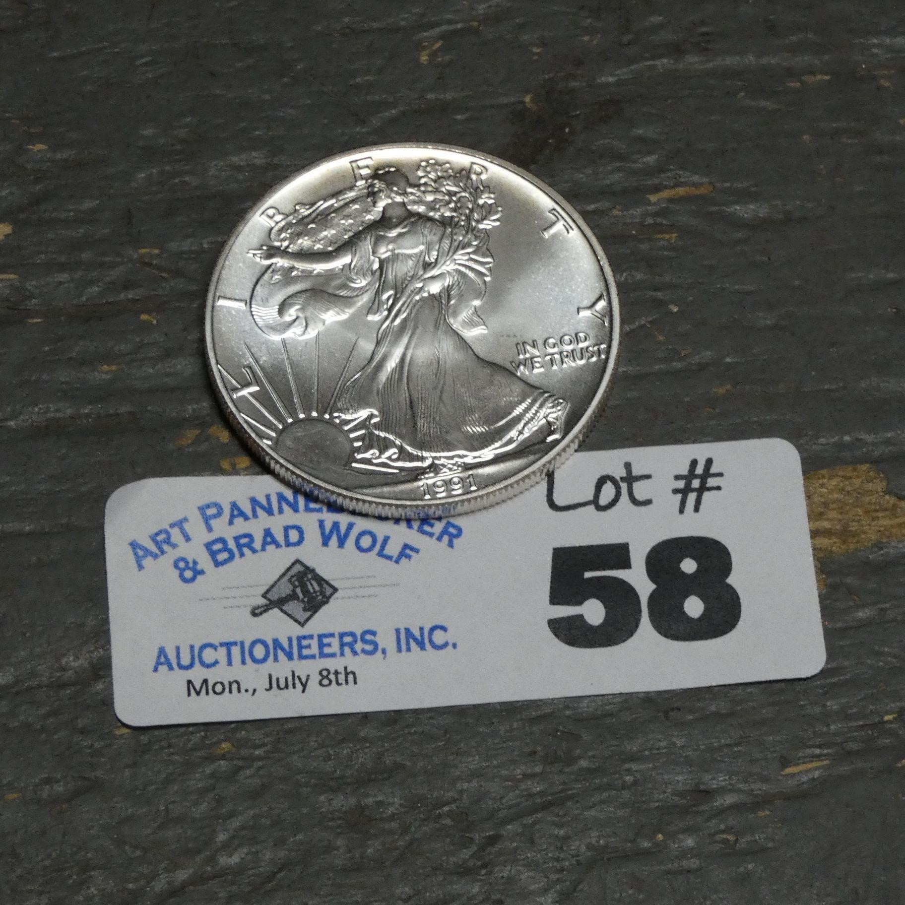 1991 American Silver Eagle Dollar