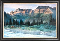 Mountain Landscape with Grizzly Bears