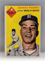 1954 Topps #166 Johnny Podres Brooklyn Dodgers HOF