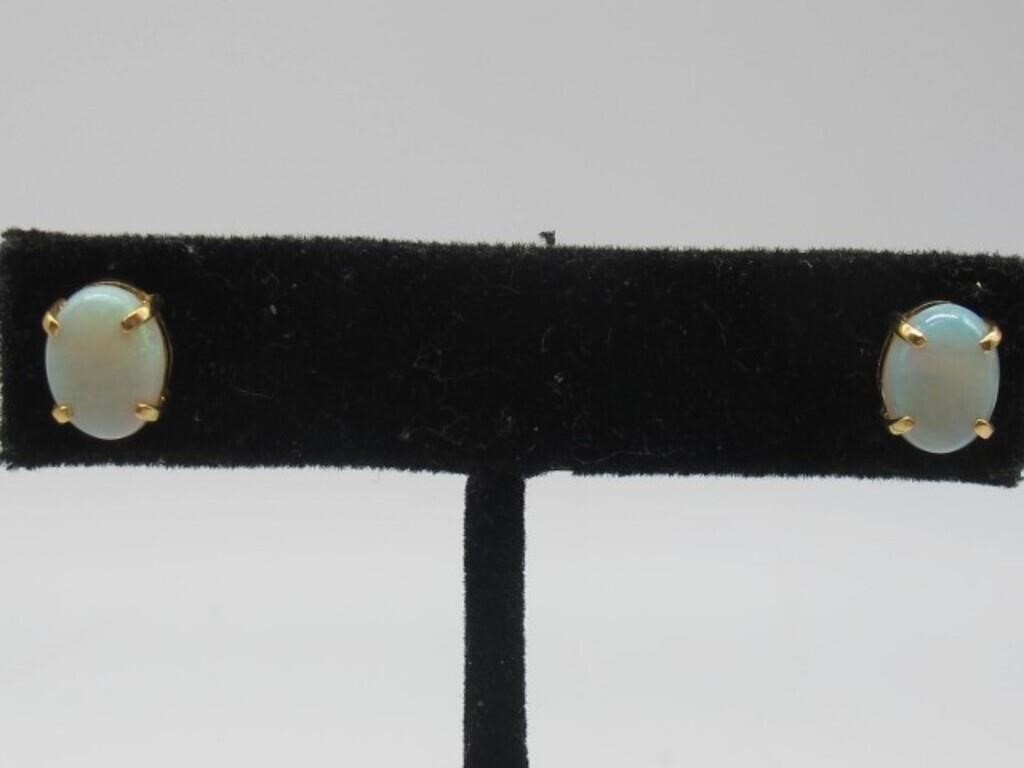 14KT OPAL EARINGS $450 VALUE MATCHES LOT 75
