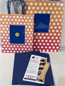 5 polka dot Gift Bags Medium Size with Handles &