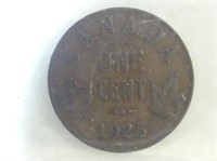 GRADED 1925 CANADIAN 1 CENT COIN