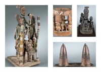 4 Nigerian Yoruba style figural objects. 20th cen