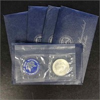 US Silver Coins 1971 Eisenhower Dollars, 5 Silver