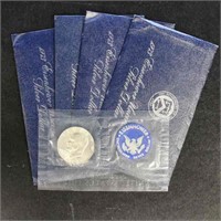 US Silver Coins 1973 Eisenhower Dollars, 5 Silver