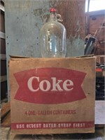 Vintage cardboard box of coke bottle