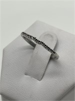 Sterling & Platinum Genuine Diamond Band Ring