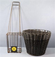 Tennis Busser + Wicker Basket