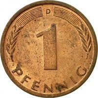 Germany 1 pfennig, 1990