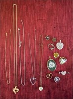 Costume Jewelry Heart Pendants