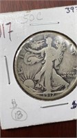 1917 Walking Liberty half dollar