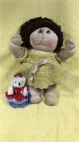 16 inch hand made doll with teddy bear