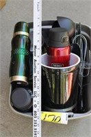 Insulated cups and themos and utensils