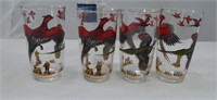 1950s vintage Hazel Atlas pheasant dog glasses,