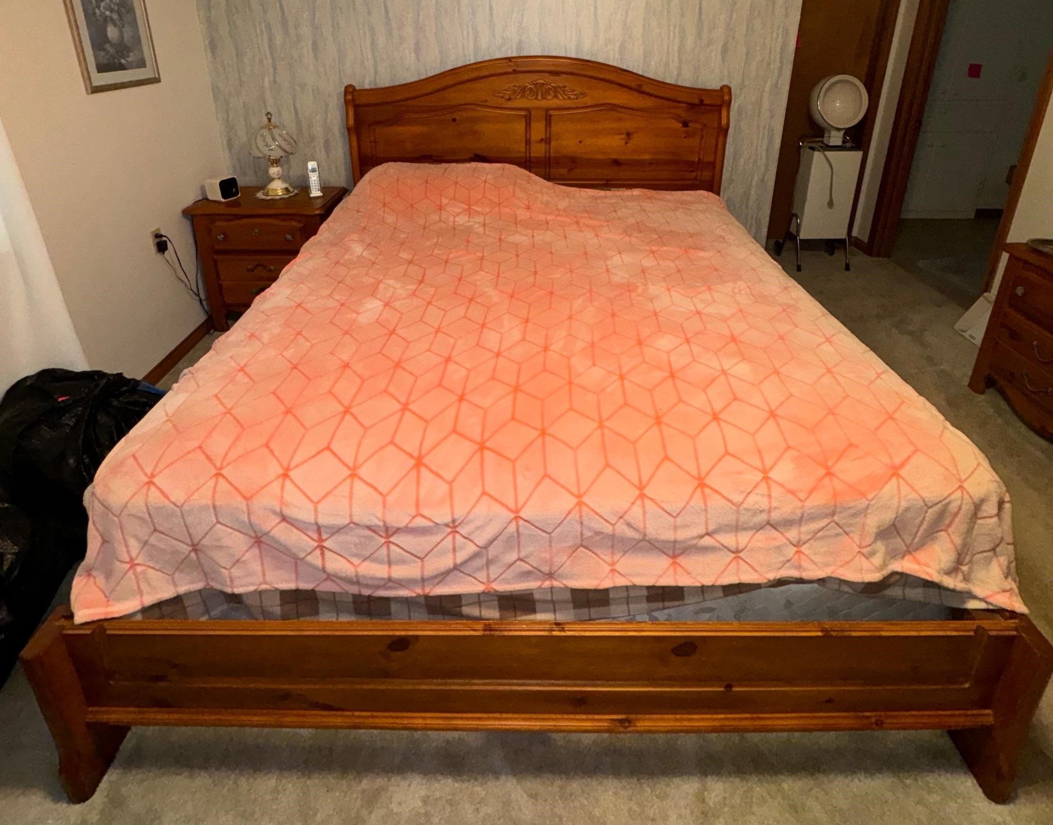 King Bed Frame - NO mattress, No box spring