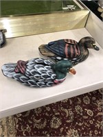 Two ceramic duck banks