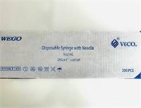 Wego Disposable Syringe With Needle 200 Pcs