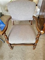 1940'S UPHOLSTERED ARM CHAIR