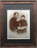 Abraham Lincoln w/ Son Tad Photograph Framed