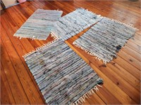 Rag Rugs. Approximately 40 by 27