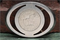 1971 Eisenhower Dollar Belt Buckle
