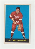 1960 Parkhurst Alex Delvecchio Hockey Card