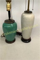 2 Asian Style Pottery Lamps
