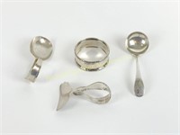 FOUR PIECES STERLING TABLEWARE