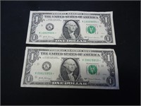 Lot of 2, US 2017 %1.00 star notes