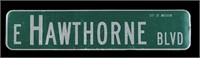E Hawthorn Blvd Wheaton Illinois Street Sign