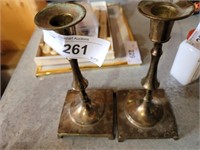2 BRASS CANDLE STICK HOLDERS