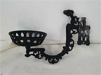 Cast iron wall sconce