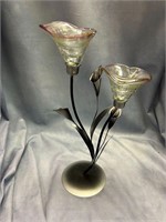 CALLA LILY IRIDESCENT CANDLE HOLDER