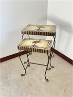 pair of nesting tables