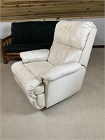 white leather recliner
