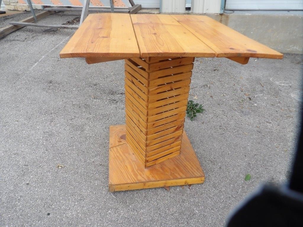 Unique Wooded Table 34 x 36