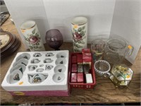 17pc china tea set, McCormick seasonings and misc